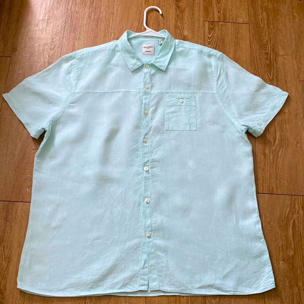 Baird McNutt Linen Murano short sleeve button down. Size-XL
